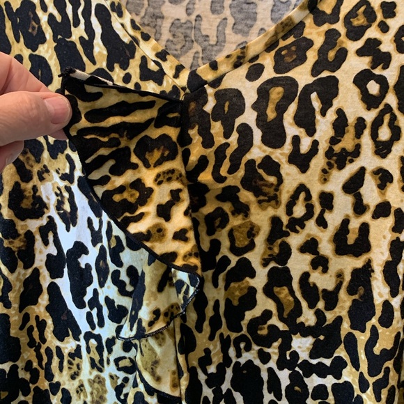Jones New York Sport Leopard Print Cotton Blend Blouse Size S - Picture 5 of 11